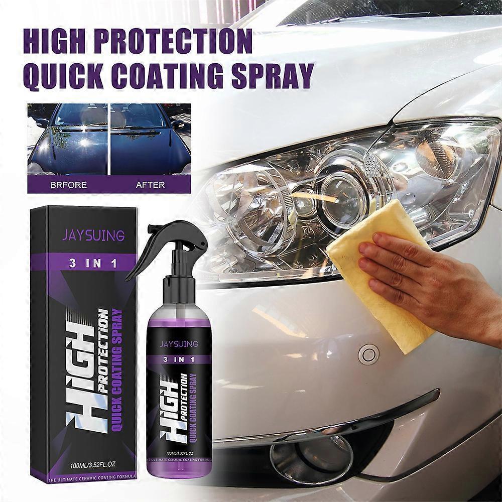 3Pcs 100ML 3 In 1 High Protection Quick Car Coat Ceramic Coating Spray Hydrophobic