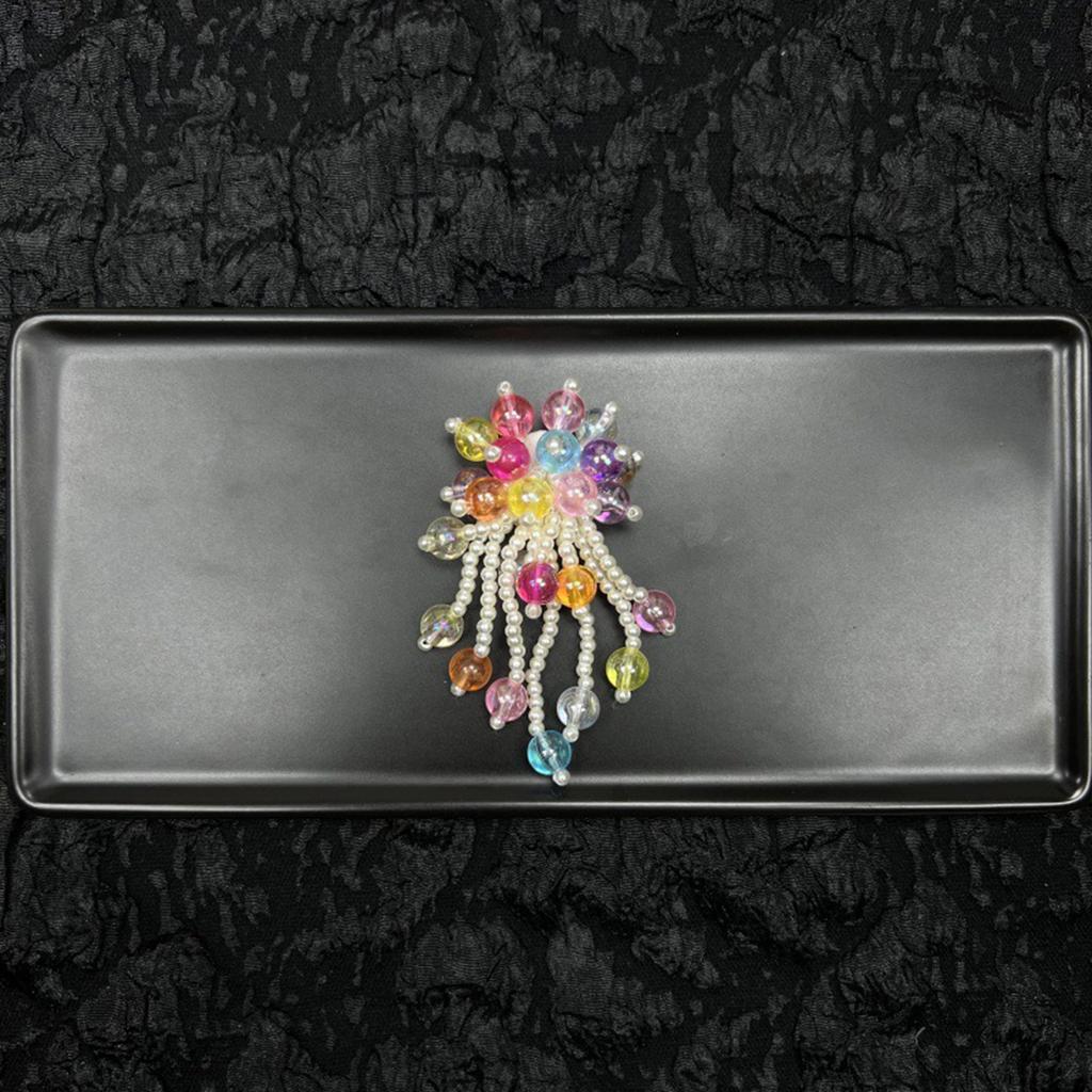 Dopamine Handcrafted Beaded Jelly Shoes Sports Sandals Accessory Diy Shoe Decorative Colorful Flower Slippers Buckles