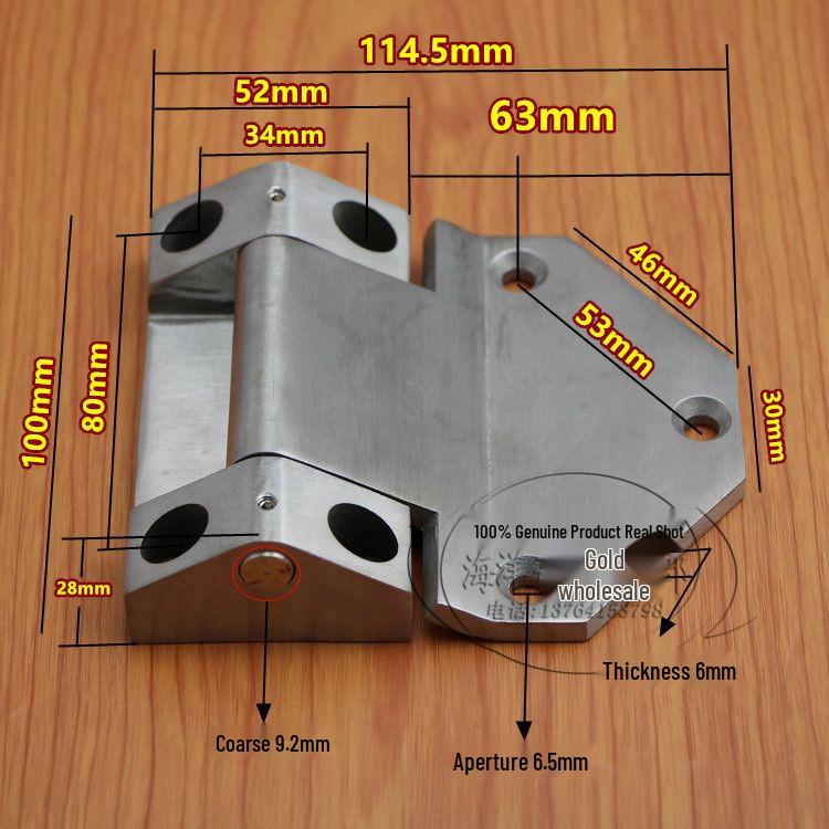 304 Stainless Steel Heavy Duty Industrial Flat Opening Thickened Mechanical Equipment Load-Bearing Hinge