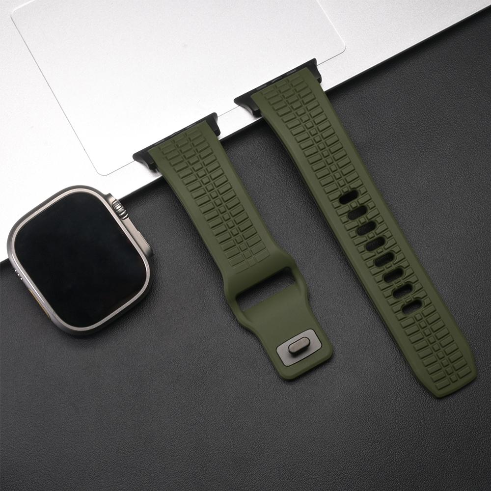 Ultra Silicone Band for Apple Watch Ultra 3 2 Series 11 10 9 8 7 Se 6 Man Sports Strap for Iwatch 49mm 46mm 44mm 45mm Adjustable