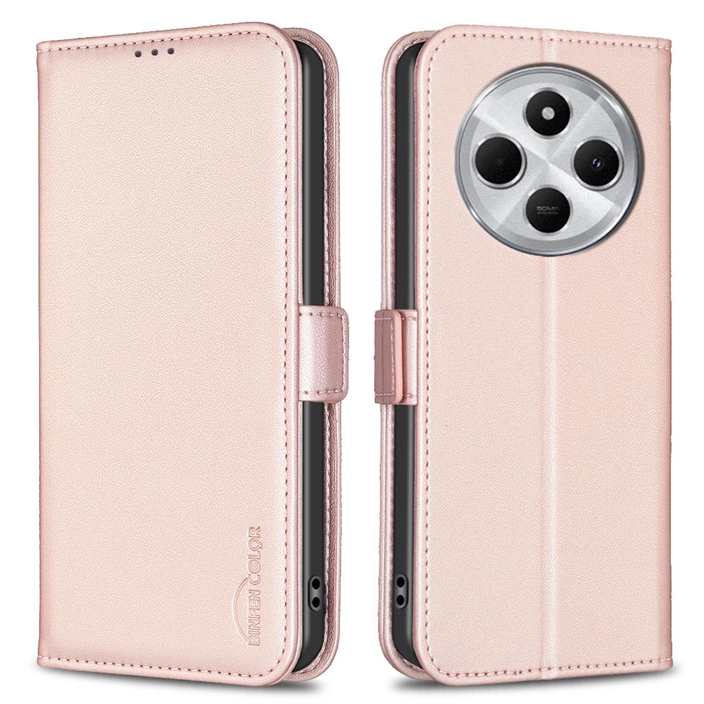 BINFEN COLOR BF31 For Xiaomi Poco C75 4G/Redmi 14R 5G/14C 4G Case PU Leather Flip Folio Phone Wallet Cover