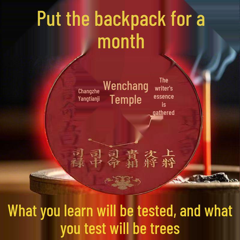 30mm Single-Sided Pendant: Good Luck Charm for Continuous Blessings, Wear for Auspicious Prayers.