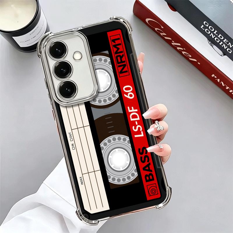 

Vintage 90S Cassette Tape Pattern Plating Phone Case For Samsung A17 A07 A37 A57 A16 A56 A15 A55 A14 A54 A13 A53 A26 A36 A25 A35 Samsung A25