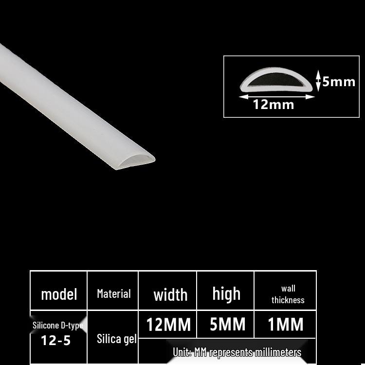 D-Shaped Silicone Sealing Strip: High-Temperature, Water-Retaining, Self-Adhesive, Anti-Collision, Shock-Absorbing for Doors & Windows