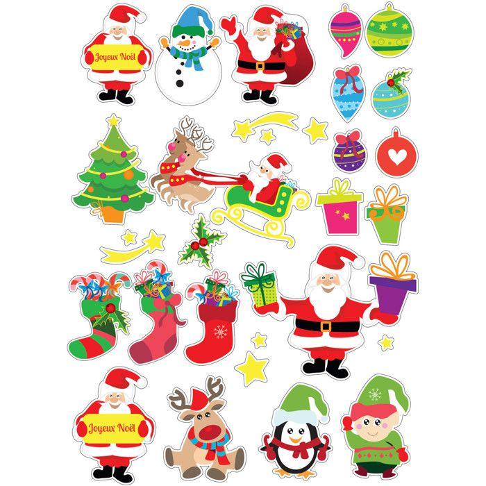 Gommettes Père Noël et compagnie 1,7 à 7,5 cm 30 pièces