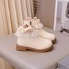 Girls' Fashionable Princess Snow Ankle Boots, Winter Children's Sweet Anti-slip Leather Boots