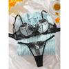 Valentine's Day New Flower Mesh Embroidery Perspective Sexy Gathering Sex Suit