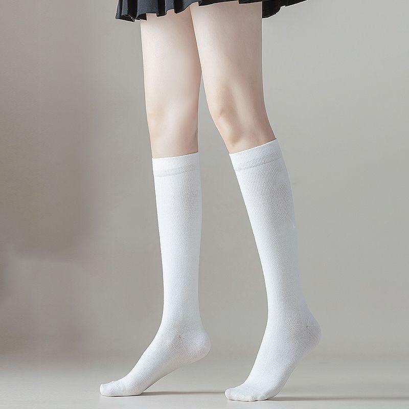 Ciorapi ultra-subțiri negri peste genunchi pentru femei, pentru primăvară/vară