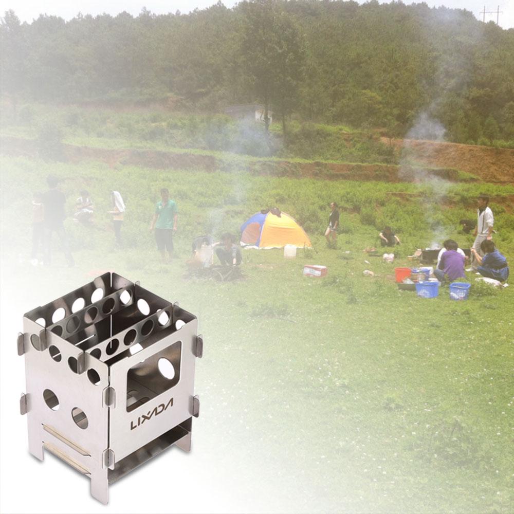 Outdoors Portable Stainless Steel Folding BBQ Barbecue Shelf Mini Charcoal Picnic Stove