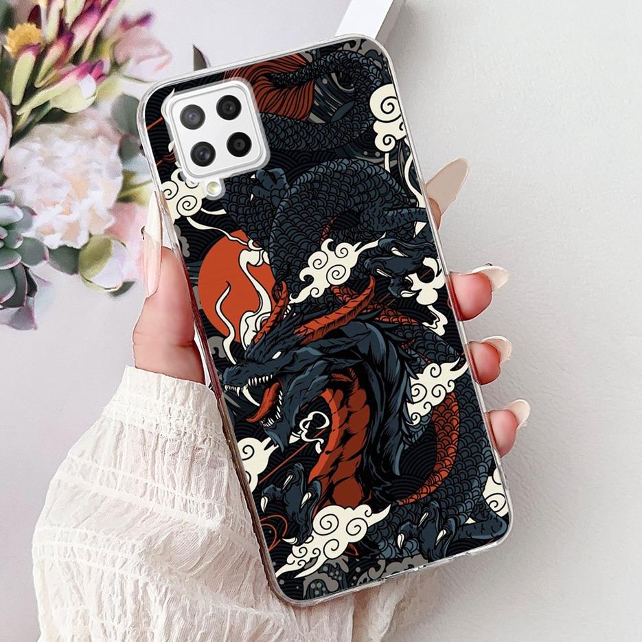 For Samsung Galaxy A22 4G Case SM-A225F Cool Dragon Painted Cover Soft Slim Phone Case For Samsung A22 A 22 Galaxy A42 5G Fundas