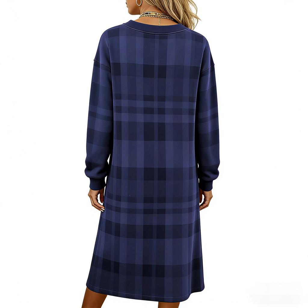 Womens Plaid Shirt Dress Dress With Pockets