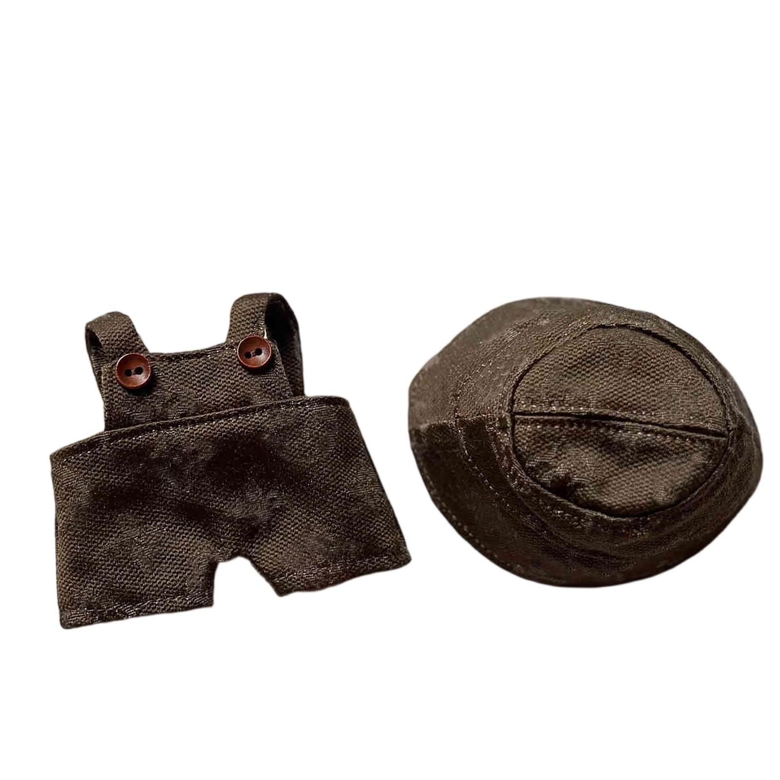 

Одяг для немовлят першого та другого покоління Лялька 17 см Сидячий Вечірній одяг Аксесуари Комбінезон One Size кавовий