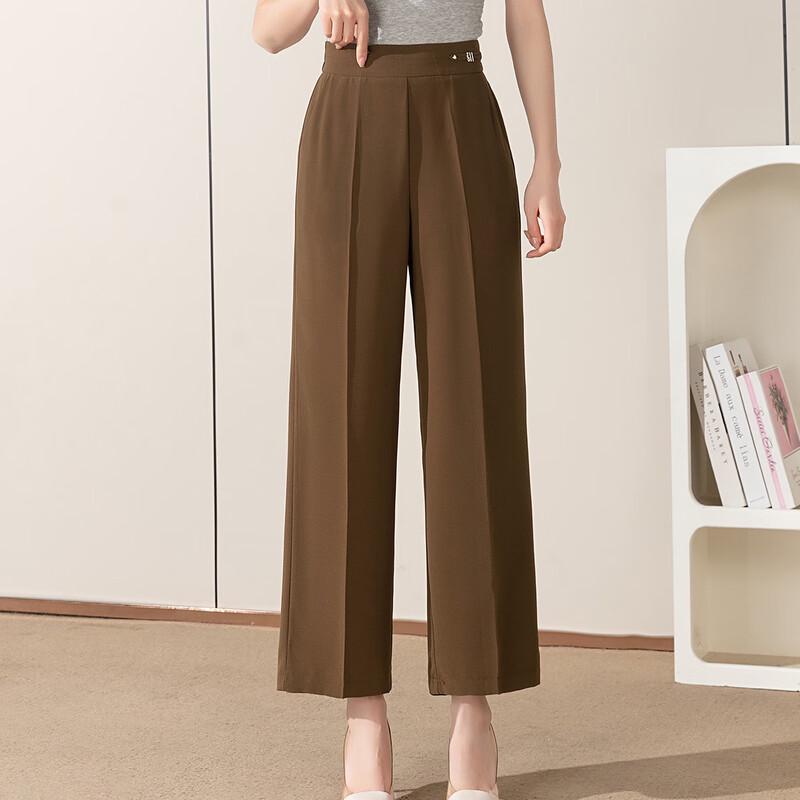

Women s 2025 Summer Elastic Waist Ankle-Length Casual Pants 2XL