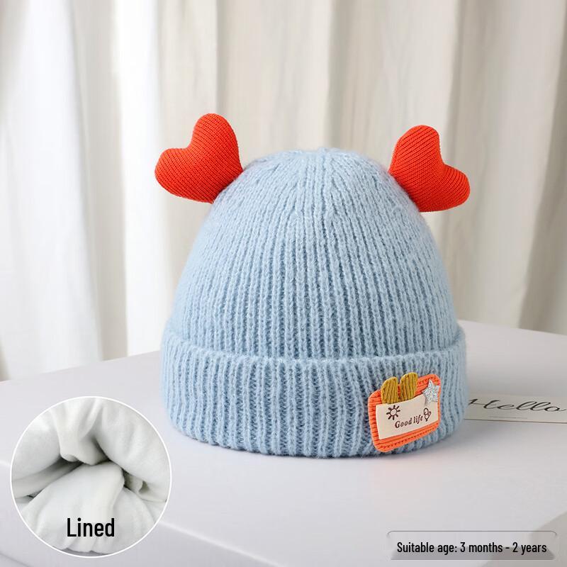 Mahutun Infant Toddler Heart Pattern Knitted Beanie