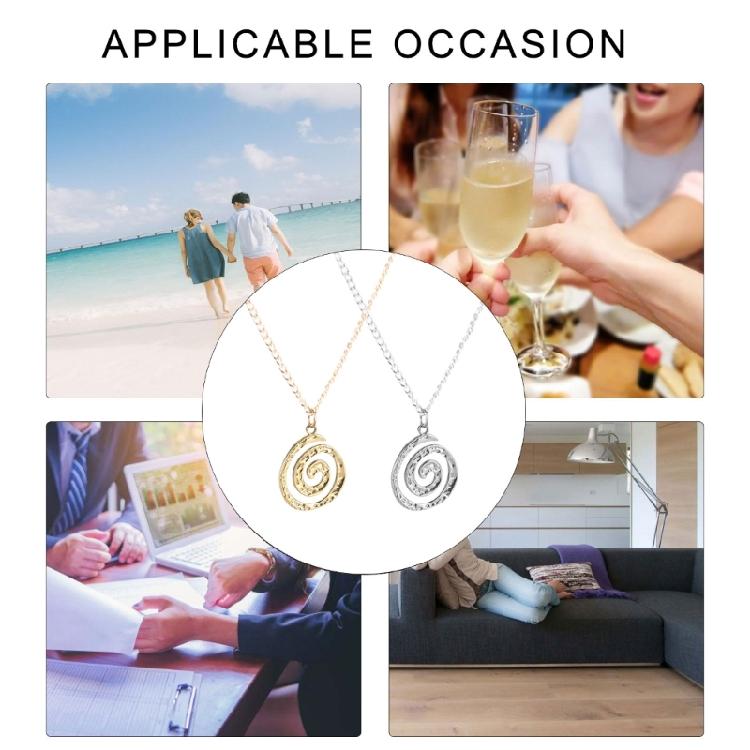 Sophisticated  Pendant Necklace Trendy Spirals Circles Necklace Neckchain Adornment for Daily Wear Dates Parties