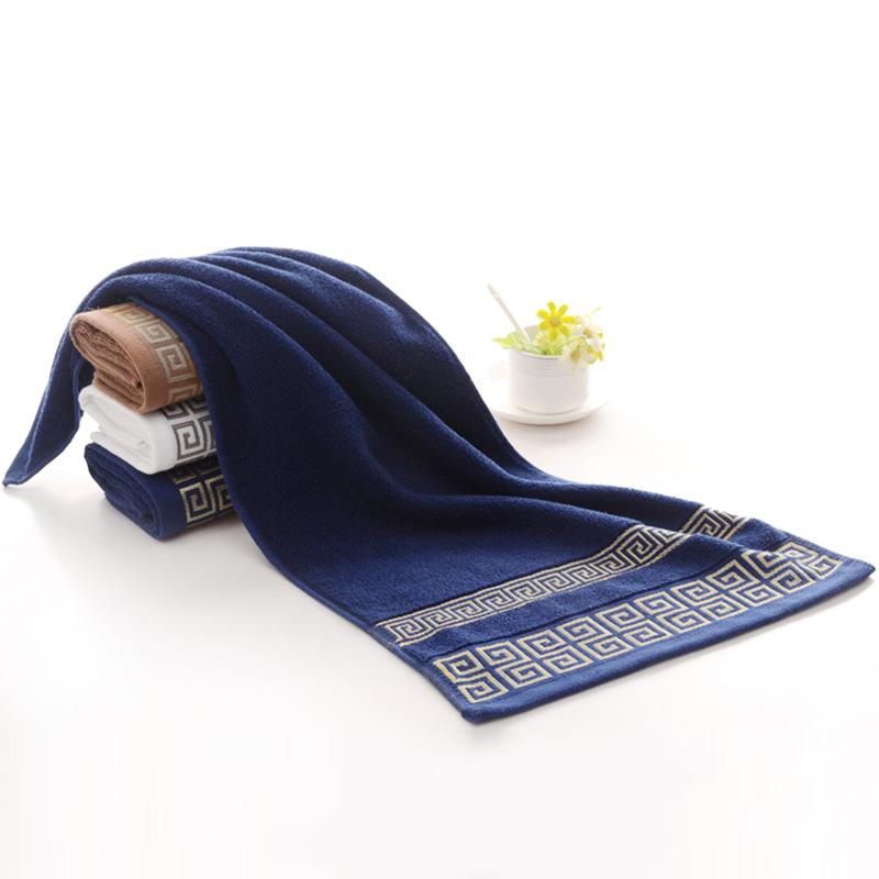 Business Cotton Towel, Thickened Absorbent Great Wall Grid Pure Cotton Towel Towel Bath Towel