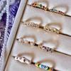 Crafted Beautifully Adjustable Copper Ring With Radiant Rainbow Colors For Womens Style