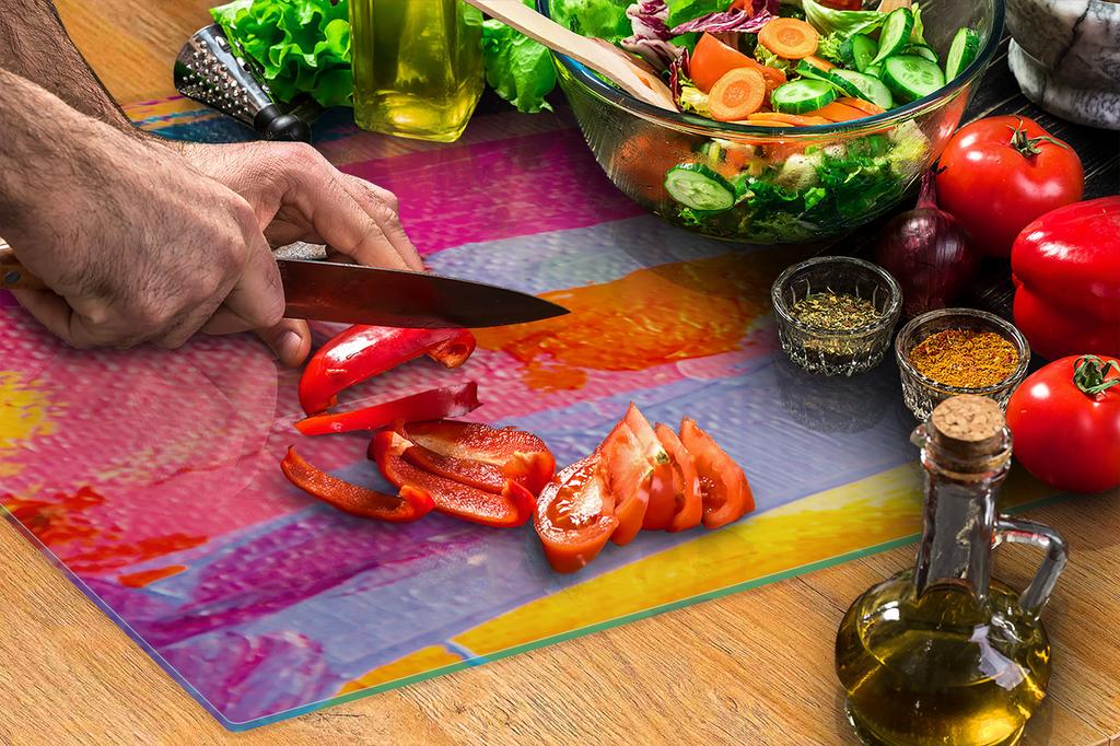 Glass Protective Plate for the Stove 50x52 Color
