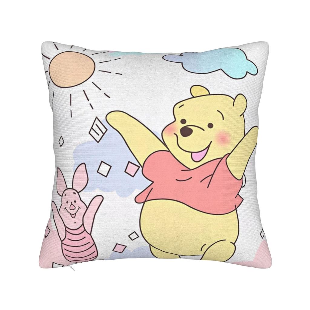 Winnie The Pooh Square Pillowcases Polyester Bed Car Cute Honey And Bee Cushion Case Cool Decor Throw Pillow Case 45*45