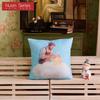 1PC Nuan Series Christmas Pillowcase Polyester Printed Comfortable Pillowcase Cushion Cover for Sofa Living Room Bedroom Home Decor Party Decor