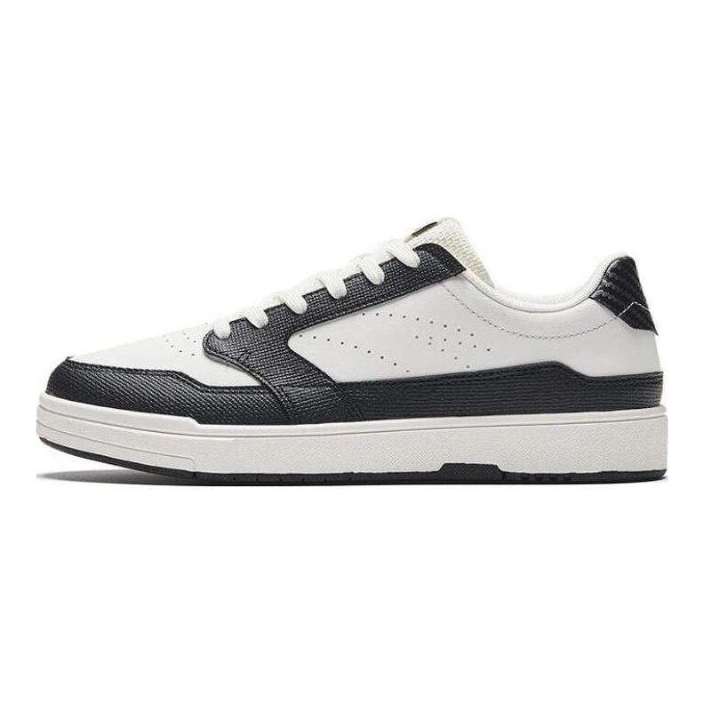 Anta Slip Resistant Cushioning Low top Skateboard Shoes Women's Ivory White/Black 122338011-2