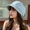 Solid Color Denim Pile Caps for Women Retro Korean Girl Loose Painter Caps Streetwear Outdoor Sun Visor Hats