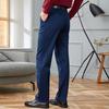 YOUNG RIVER Herren Business Casual Herbst/Winter Chinos mit einfacher Bundfalte