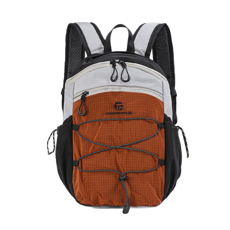 Schoolbag new lightweight contrasting backpack female college student leisure travel backpack outdoor sports nylon large-capacity schoolbag
