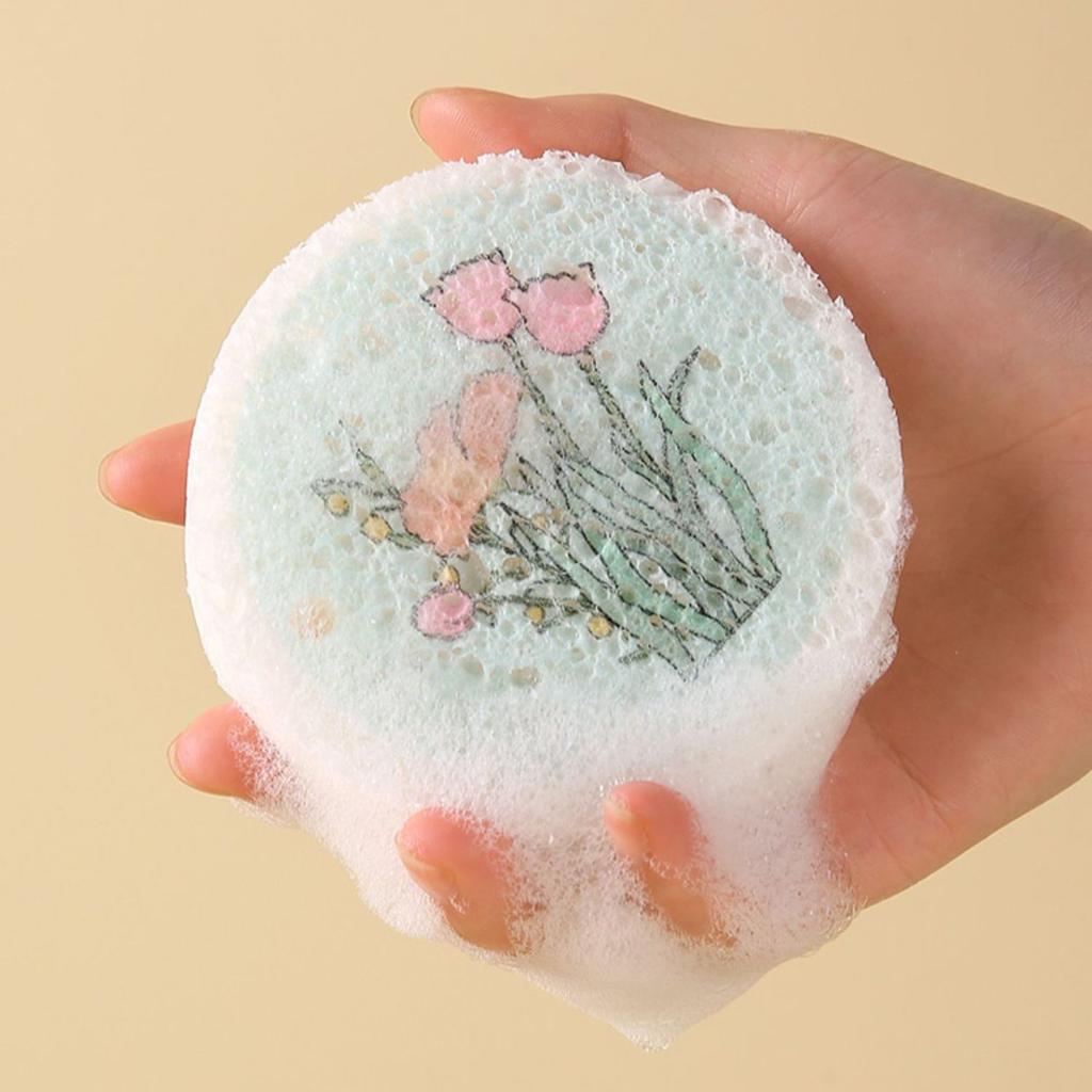 Wood Pulp Compressed Sponge Scouring Pads For Dish Washing Kitchen Cleaning Magic Eraser Pot Scrubbing Cloth
