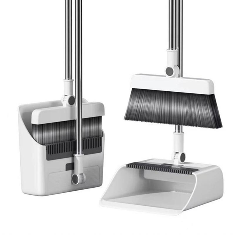 Effortless Home Cleaning with 3 in 1 Design Long Handled Floor Brush and Dustpan Set for All Surfaces