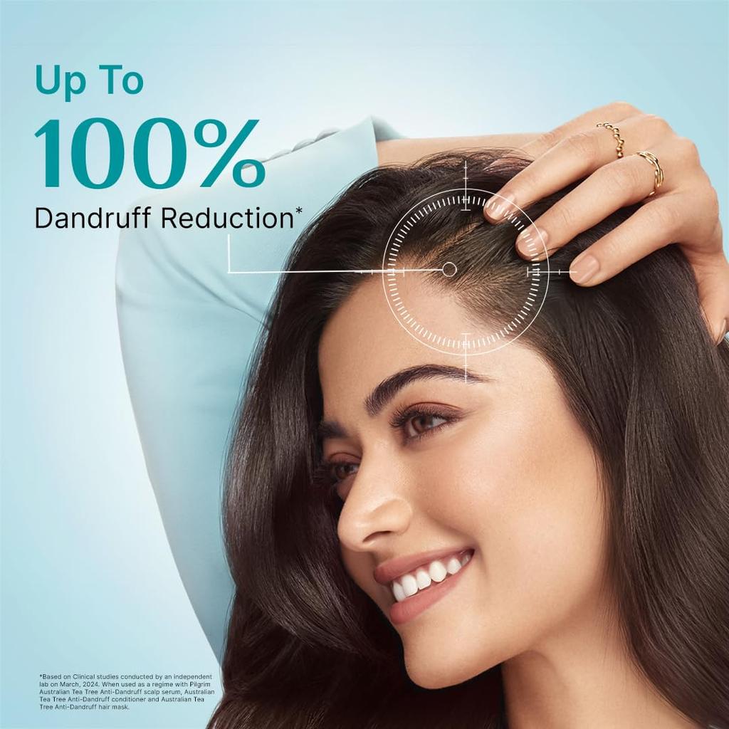 Pilgrim Australian Tea Tree Non-Drying Anti-Dandruff Shampoo 200 Ml X Pack of 2 for Smooth, Strong Hair