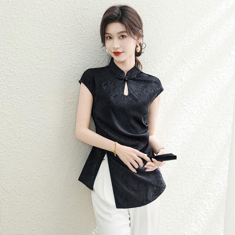 Women's New Chinese Style Stand-up Collar Slim-Fit Shirt