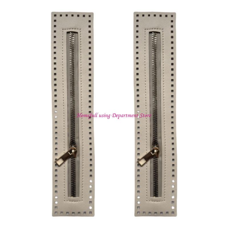  2Pcs Zips for Sewing Close-end Zips Fasteners Metal Zippers Fasteners Bag Zips