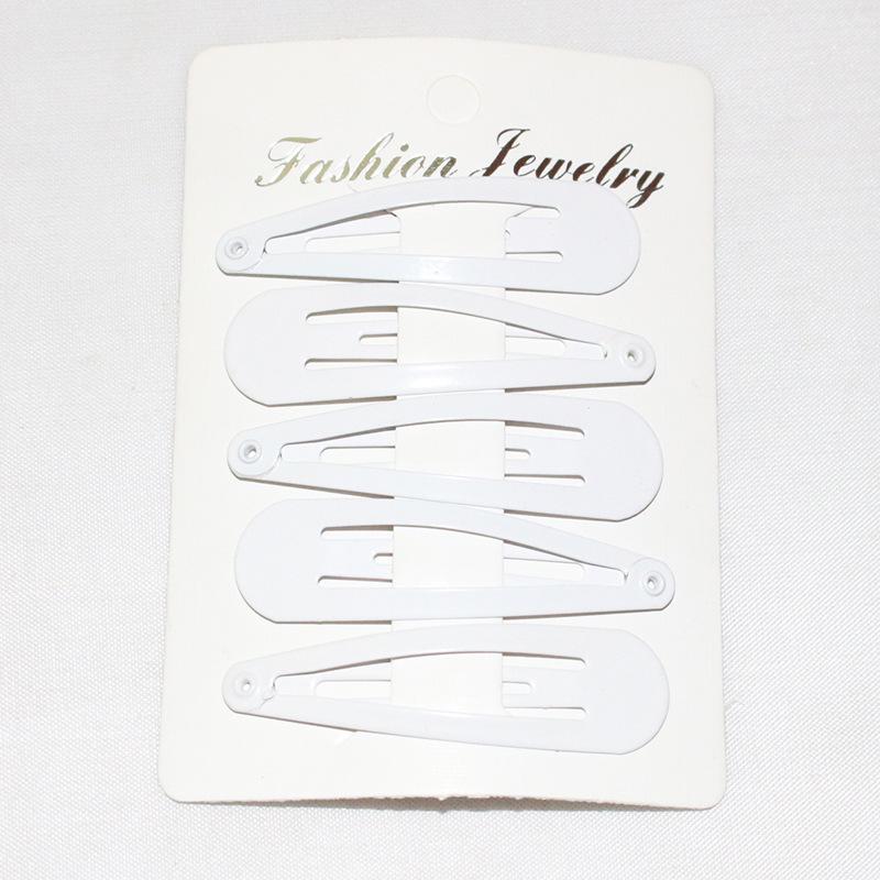 

Korean Water Drop Shape BB Hair Clip - Non-Damaging, Painted Finish, Ideal for Bangs and Stray Hairs.