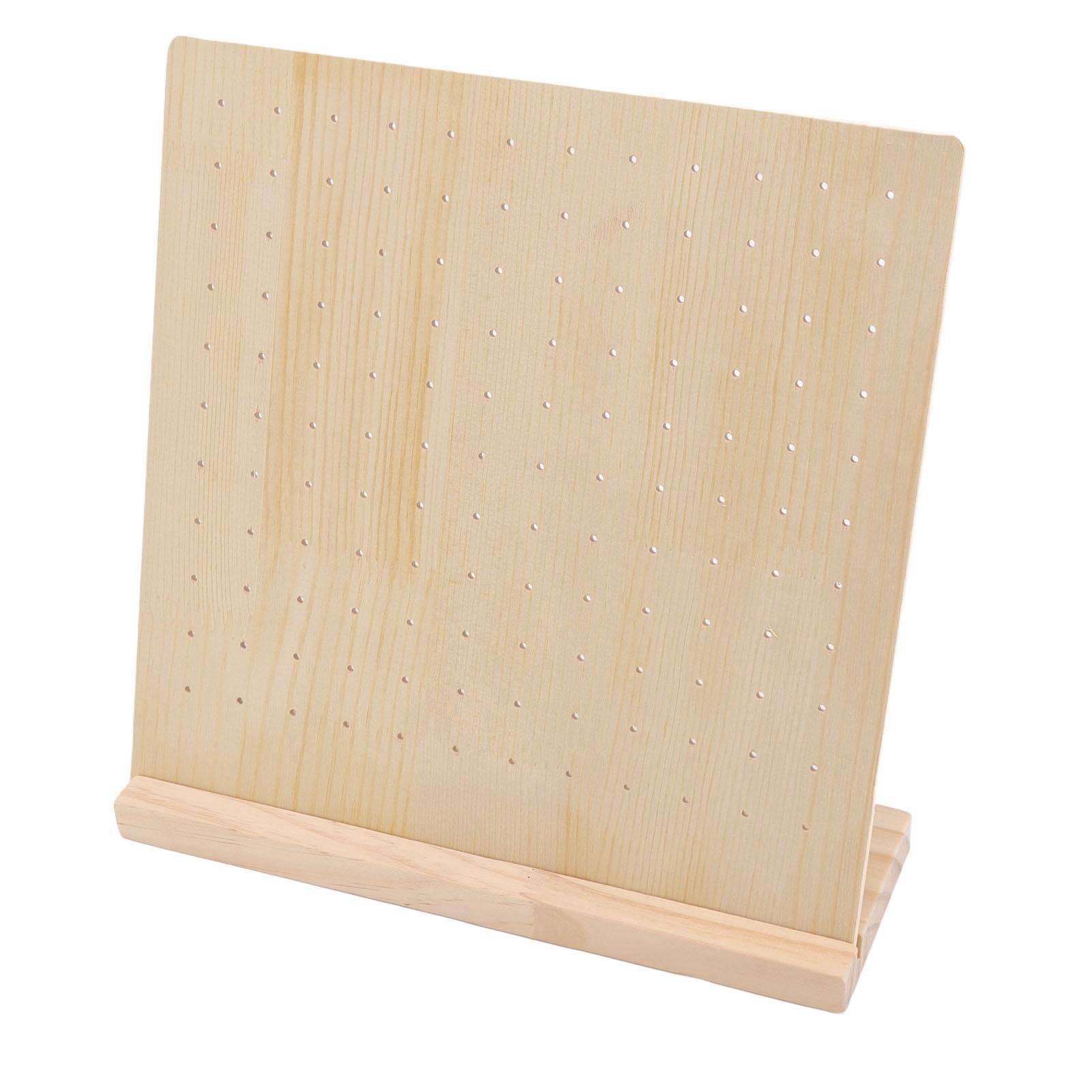 

Подставка для серег-гвоздиков Перфорированная панель Большая вместимость Прочная деревянная подставка для ювелирных изделий Подставка для серег