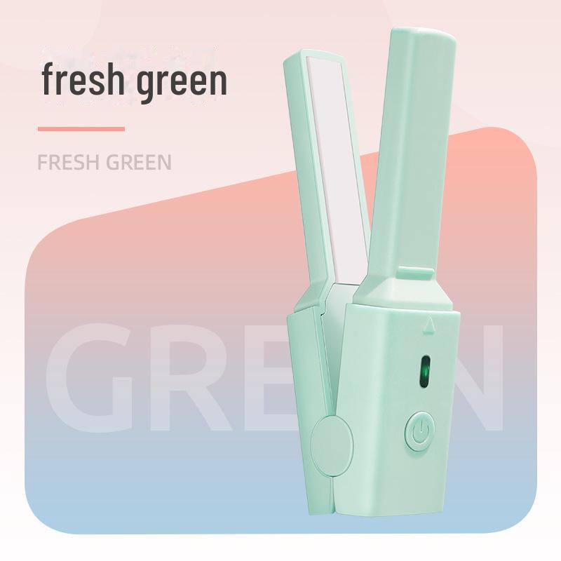 USB Mini Dual-Purpose Hair Straightener & Curler - Safe, Portable for Dorms, Perfect for Bangs