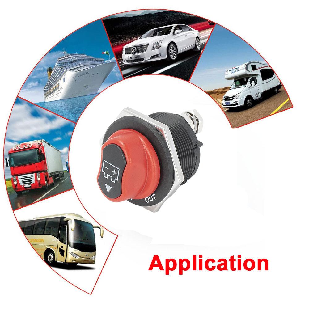 DaierTek 50A 100A 200A 300A 12V Car Battery Disconnect Switch Cut Off Isolator Switch For RV Motorcycle Truck
