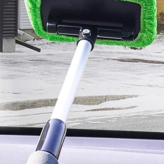 Kartáč na čištění autoskel Čistič čelního skla s otočnou hlavou o 180 stupňů a dlouhou rukojetí Čistič skel RV auta