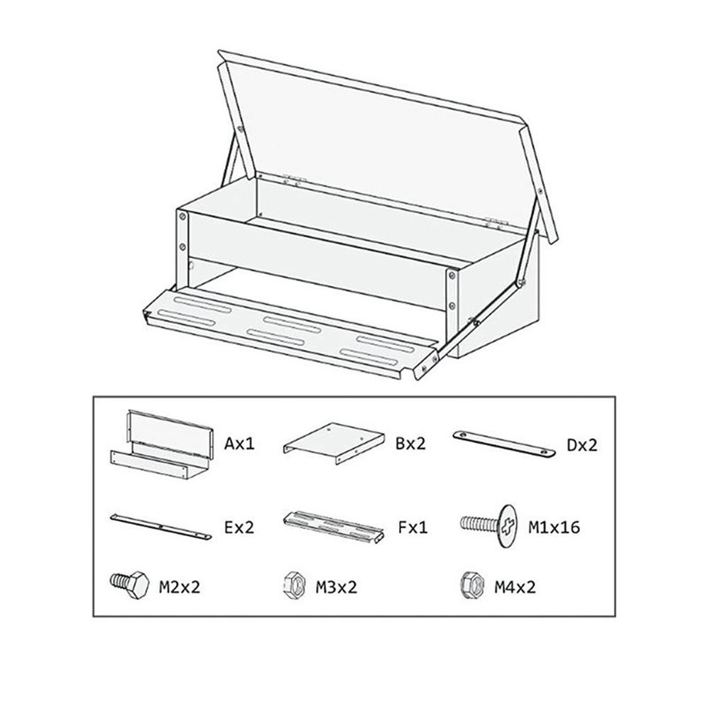 5KG Automatic Chicken Feeder with Weatherproof Lid Automatic Treadle Feeder Galvanized Steel Poultry Feeder for Geese Ducks