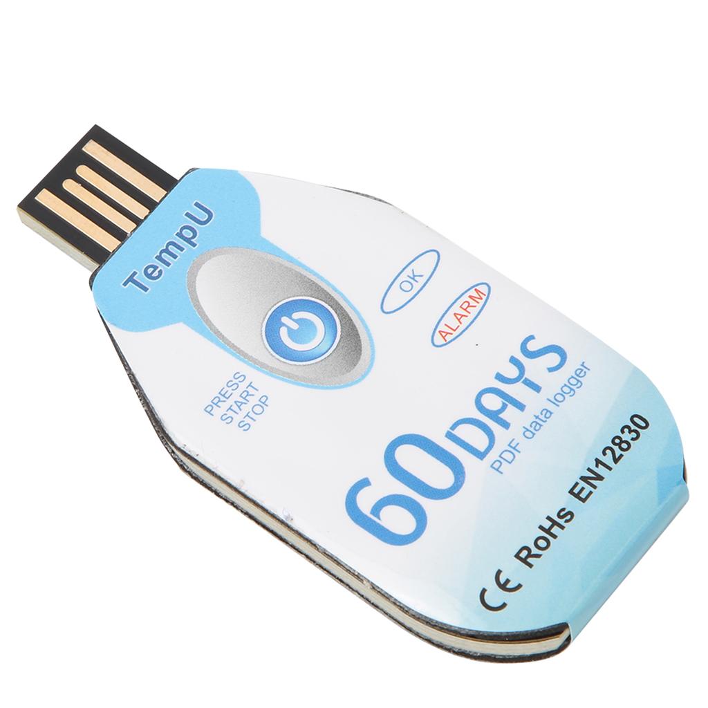 Temperature Data Logger Single Use PDF Report USB Port 10000 Points