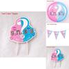 Elegant Baby Gender Reveal Party Decoration Boy Or Girl Disposable Tableware Set