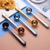 Stainless Steel Coffee Spoon with Clip Barista Coffee Accessories Scoop Spoon Coffee Weighing Measuring Spoon