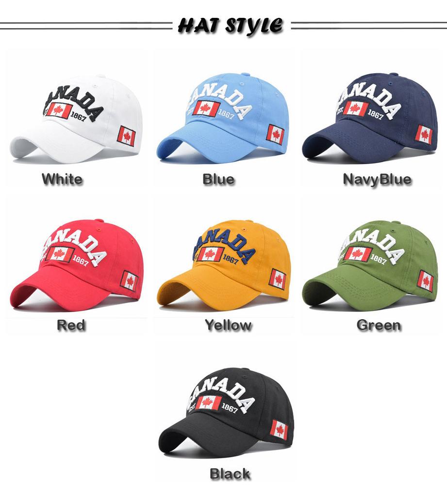 Cap City Duck Outdoor Shade Hat Maple Leaf Style Embroidered Baseball Cotton Cap