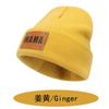 2022 new autumn and winter acrylic wool pullover hat European and American hip hop leather label women's knitted hat