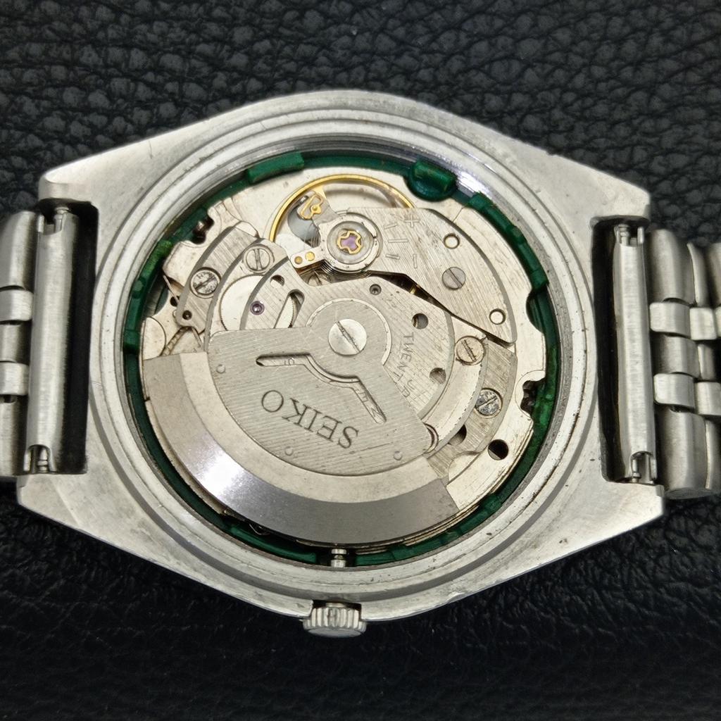 GENUINE VINTAGE SEIKO 5 AUTOMATIC 6319A JAPAN MENS BLACK DIAL WATCH a702618-1 R209-a702618