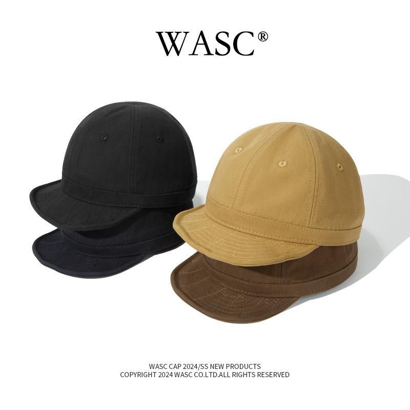 Light version short brim cap men and women versatile casual solid color Ami Kaji soft top flat edge baseball cap couple