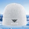 Wings shield logo motor club text Men Women Unisex Knitted Hat Beanie Pullover Cap Winter Thermal Warm Christmas Outdoor Cycling