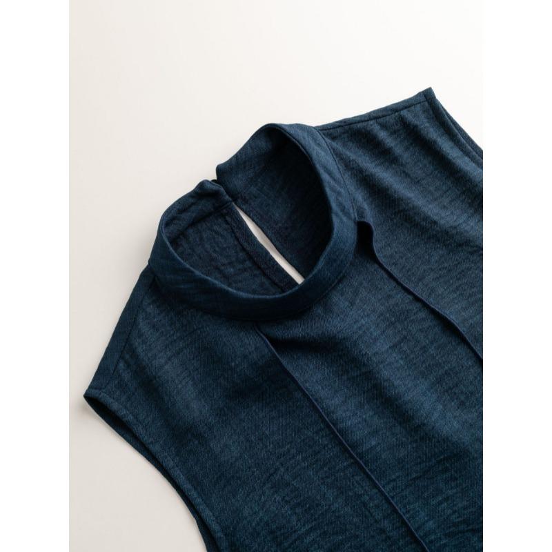 Sleeveless Women Loose Irregular Shirts Elegant Fashion Summer Blouse Solid Color Sweet Simple Office Long Tops Streetwear Casual Simple Clothing