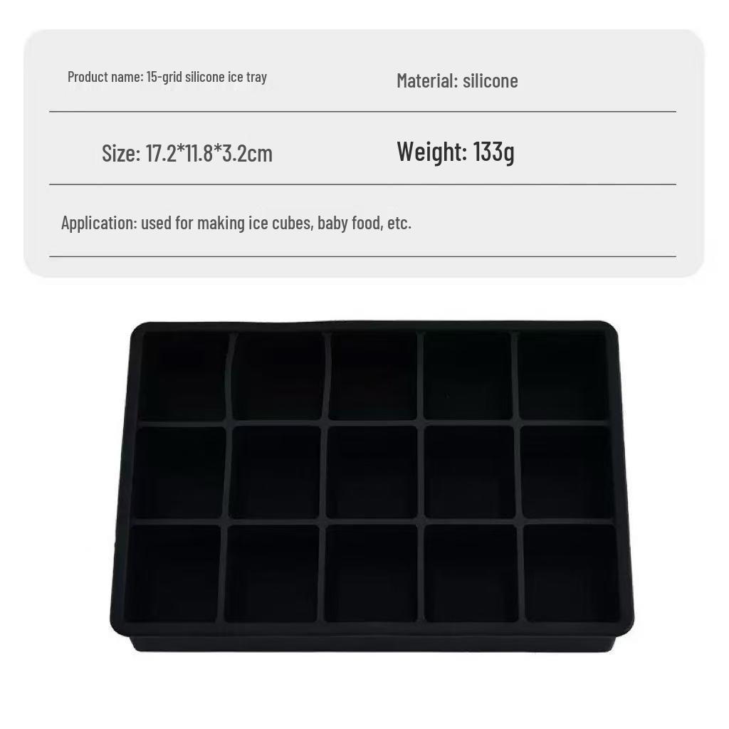 Silicone Baby Food Ice Cube Tray - 24 & 15 Grids, Easy Release, Quick Freeze, Food Grade