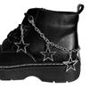 Stylish Shoe Chain Unique Hollow Star Pendant Martins Boots Chains Canvas Shoes Buckles for Casual and Formal Occasions